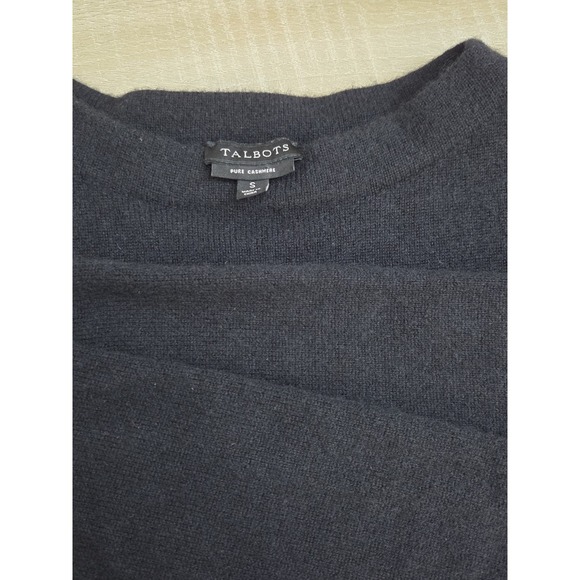 Talbots Sweaters - Talbots Womens Pure Cashmere Crewneck Pullover Sweater Size S Black 3/4 Sleeve